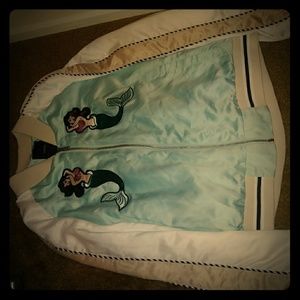 Forever 21 satin mermaid bomber jacket